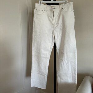Madewell White Straight Jean